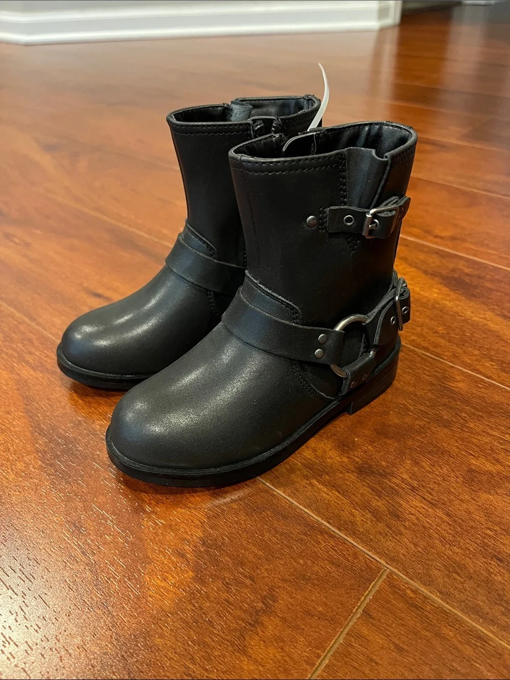 Steve Madden Kids Black Ankle Boots - Classic Zip & Buckle Style
